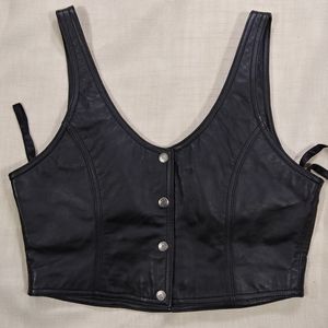 Harley Davidson Cropped Leather Top